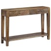 Mesa consola de madera maciza de mango 118x30x80 cm