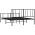 Estructura de cama cabecero y estribo metal negro 120x200