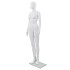 Maniquí de mujer completo base de vidrio blanco brillante