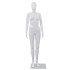 Maniquí de mujer completo base de vidrio blanco brillante