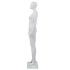 Maniquí de mujer completo base de vidrio blanco brillante