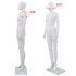 Maniquí de mujer completo base de vidrio blanco brillante