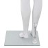 Maniquí de mujer completo base de vidrio blanco brillante