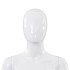 Maniquí de mujer completo base de vidrio blanco brillante