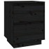 Mesitas de noche 2 uds madera maciza de pino negro 40x35x50