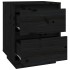 Mesitas de noche 2 uds madera maciza de pino negro 40x35x50