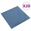 Baldosas de suelo de moqueta 20 uds 5 m² 50x50 cm azul