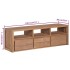 Mueble para TV madera teca maciza acabado natural 120x30x40