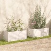 Jardineras de madera maciza de pino blanco 2 uds 100x50x50 cm