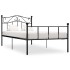 Estructura de cama de metal negro 100x200