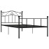 Estructura de cama de metal negro 100x200