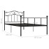 Estructura de cama de metal negro 100x200