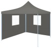 Carpa plegable profesional 2 paredes acero gris antracita 2x2 m