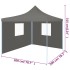 Carpa plegable profesional 2 paredes acero gris antracita 2x2