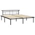 Estructura de cama de metal negro 180x200