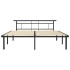 Estructura de cama de metal negro 180x200