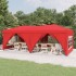 Carpa para fiestas plegable con paredes laterales rojo 3x6