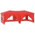 Carpa para fiestas plegable con paredes laterales rojo 3x6