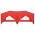 Carpa para fiestas plegable con paredes laterales rojo 3x6