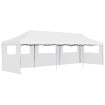 Carpa de fiestas pop-up plegable con 5 paredes blanco 3x9 m