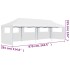 Carpa de fiestas pop-up plegable con 5 paredes blanco 3x9