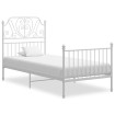 Estructura de cama de metal blanco 90x200 cm