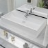 Lavabo con orificio para grifo cerámica 76x42,5x14,5 cm