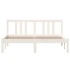 Estructura de cama madera maciza blanca 140x200