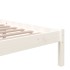 Estructura de cama madera maciza blanca 140x200