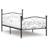 Estructura de cama con somier metal negro 90x200