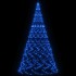 Árbol de Navidad en asta de bandera 3000 LED azul 800