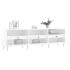 Mueble de TV madera contrachapada blanco brillo 150x30x44,5