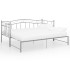 Estructura de sofá cama extraíble de metal gris 90x200