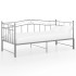 Estructura de sofá cama extraíble de metal gris 90x200