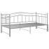 Estructura de sofá cama extraíble de metal gris 90x200