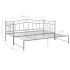 Estructura de sofá cama extraíble de metal gris 90x200