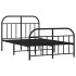 Estructura de cama cabecero y estribo metal negro 120x200