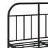 Estructura de cama cabecero y estribo metal negro 120x200