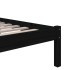 Estructura de cama madera maciza negra 120x190