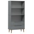 Librería MOLDE madera maciza de pino gris 85x35x170,5