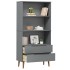 Librería MOLDE madera maciza de pino gris 85x35x170,5