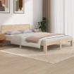 Estructura de cama de madera maciza de pino 140x190 cm