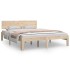 Estructura de cama de madera maciza de pino 140x190