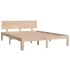 Estructura de cama de madera maciza de pino 140x190