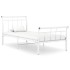 Estructura de cama de metal blanco 90x200