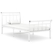 Estructura de cama de metal blanco 90x200 cm