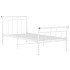 Estructura de cama de metal blanco 90x200