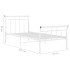 Estructura de cama de metal blanco 90x200