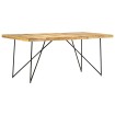 Mesa de comedor de madera maciza de mango 180x90x76 cm