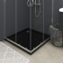 Plato de ducha cuadrado de ABS negro 80x80